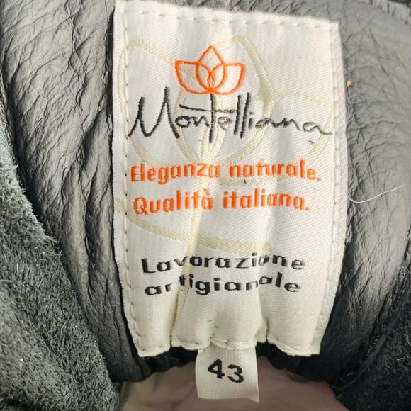 MONTELLIANA Size 10 Tom Hiker Grey Black Tweed Wool Hiking Ankle Boots - Picture 8 of 10